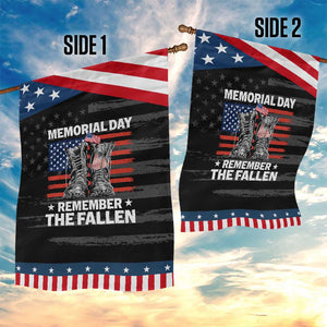 Memorial Day Remember The Fallen Garden Flag - Veteran Military Vintage USA Flag TS10 Print Your Wear