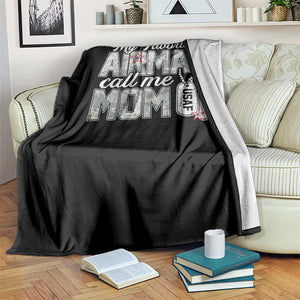Proud Air Force Family Throw Blanket My Favorite Airman Calls Me Mom TS10 Print Your Wear