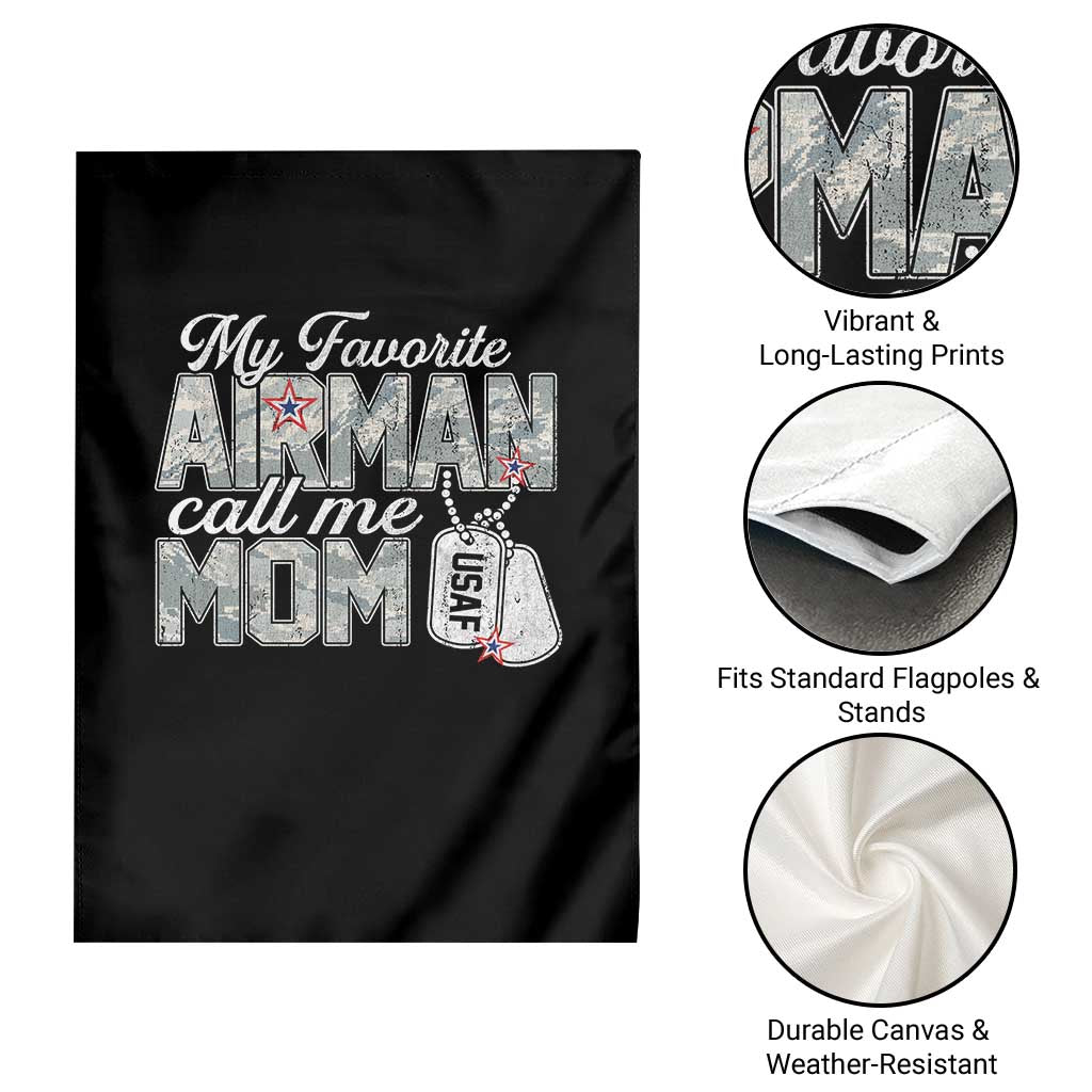 Proud Air Force Family Garden Flag My Favorite Airman Calls Me Mom TS10 Print Your Wear