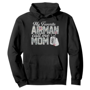 Proud Air Force Family Hoodie My Favorite Airman Calls Me Mom TS10 Black Print Your Wear