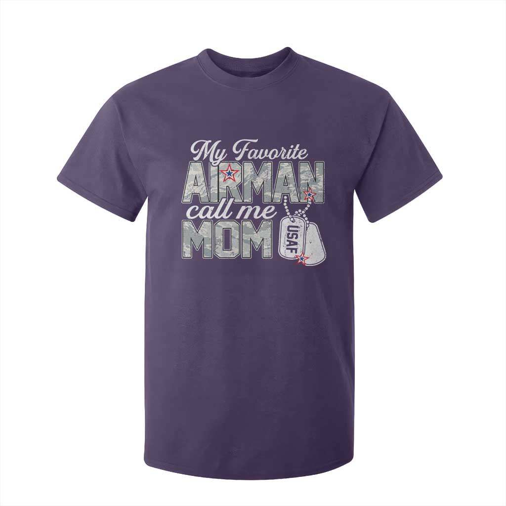 Proud Air Force Family T Shirt For Kid My Favorite Airman Calls Me Mom TS10 Purple Print Your Wear