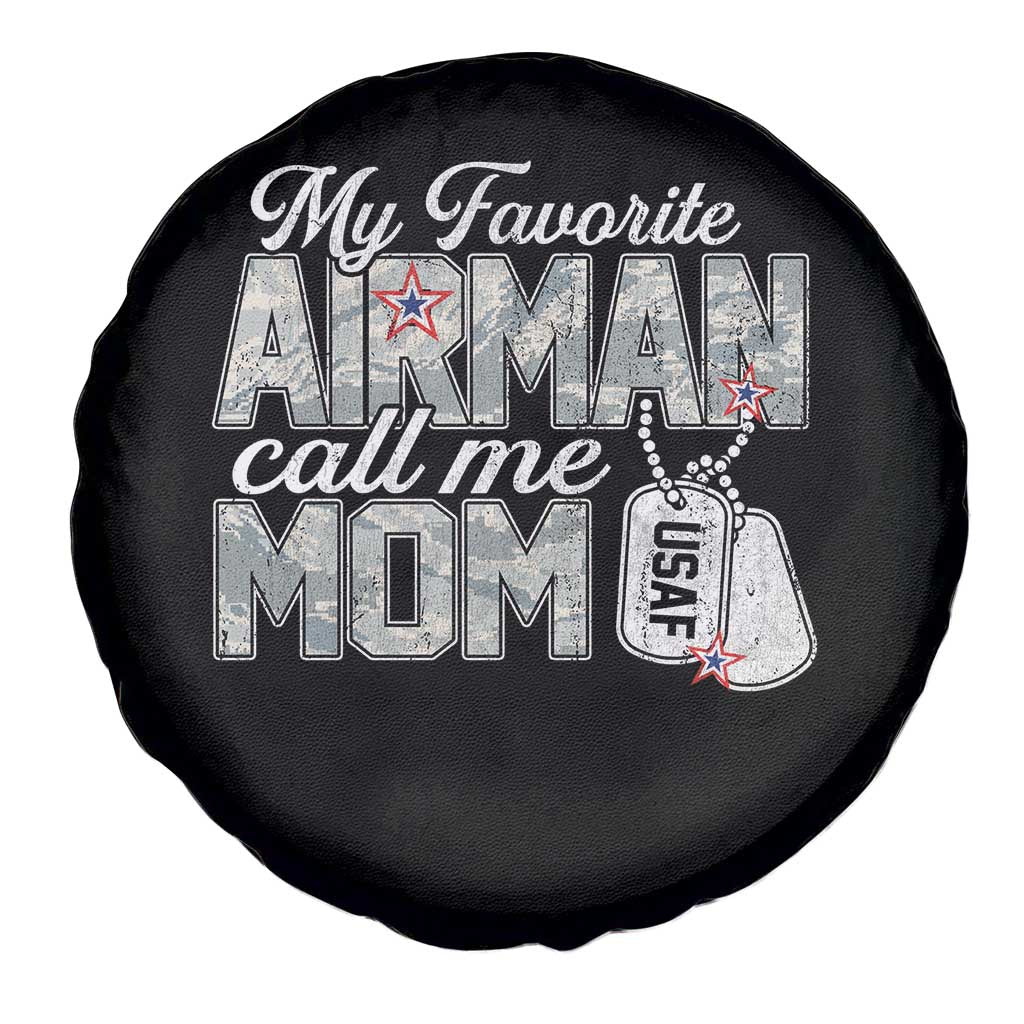 Proud Air Force Family Spare Tire Cover My Favorite Airman Calls Me Mom TS10 Print Your Wear