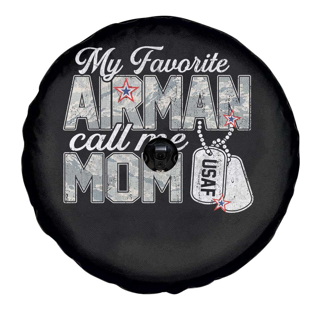 Proud Air Force Family Spare Tire Cover My Favorite Airman Calls Me Mom TS10 Print Your Wear