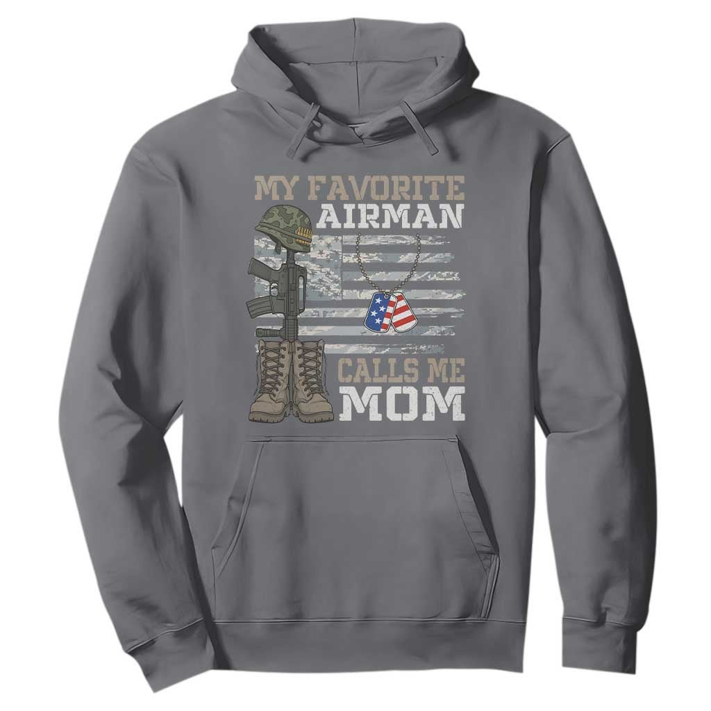 Proud Air Force Mom Hoodie My Favorite Airman Military Family Camo US Flag TS10 Charcoal Print Your Wear