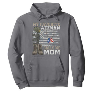 Proud Air Force Mom Hoodie My Favorite Airman Military Family Camo US Flag TS10 Charcoal Print Your Wear