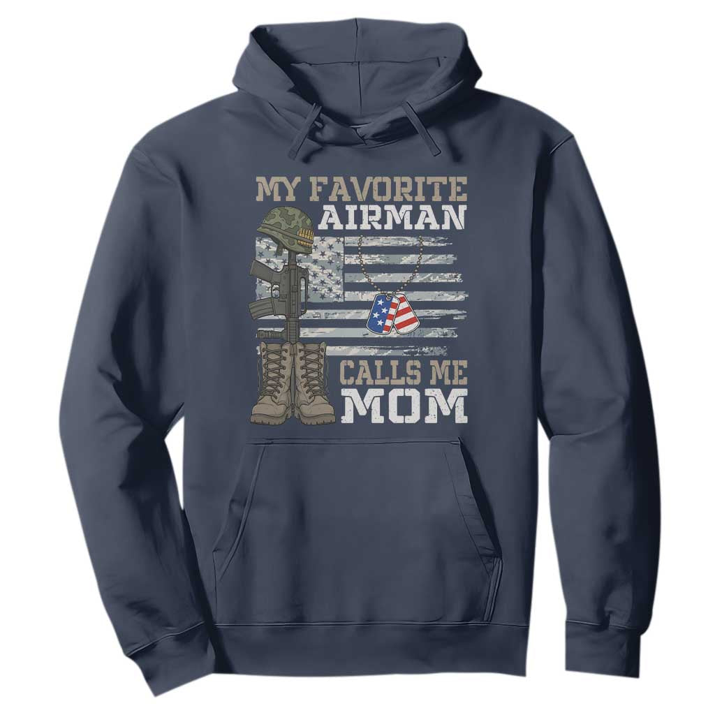 Proud Air Force Mom Hoodie My Favorite Airman Military Family Camo US Flag TS10 Navy Print Your Wear