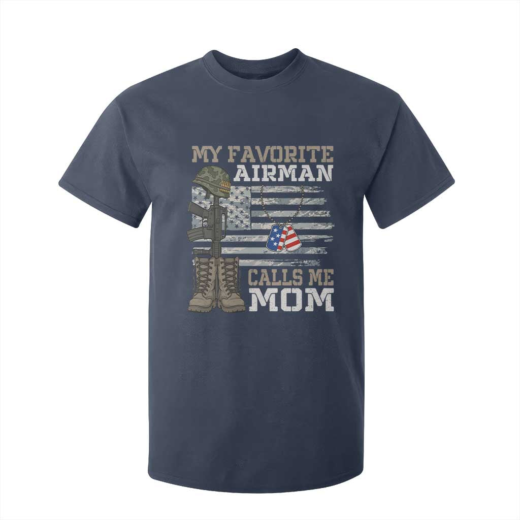 Proud Air Force Mom T Shirt For Kid My Favorite Airman Military Family Camo US Flag TS10 Navy Print Your Wear
