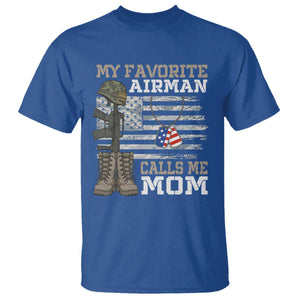 Proud Air Force Mom T Shirt My Favorite Airman Military Family Camo US Flag TS10 Royal Blue Print Your Wear