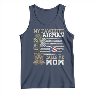 Proud Air Force Mom Tank Top My Favorite Airman Military Family Camo US Flag TS10 Navy Print Your Wear