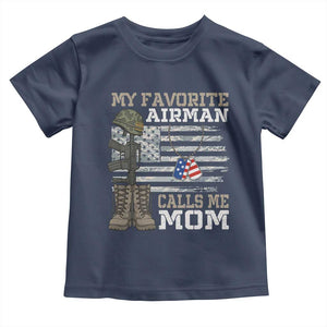 Proud Air Force Mom Toddler T Shirt My Favorite Airman Military Family Camo US Flag TS10 Navy Print Your Wear