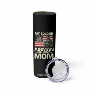 Proud Air Force Mom Skinny Tumbler My Soldier Airman Calls Me Mom US Flag TS10 Print Your Wear