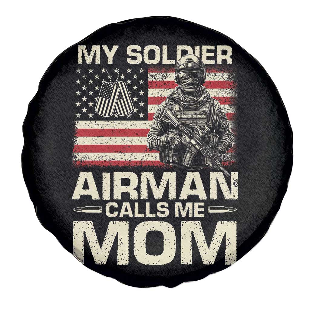 Proud Air Force Mom Spare Tire Cover My Soldier Airman Calls Me Mom US Flag TS10 Print Your Wear