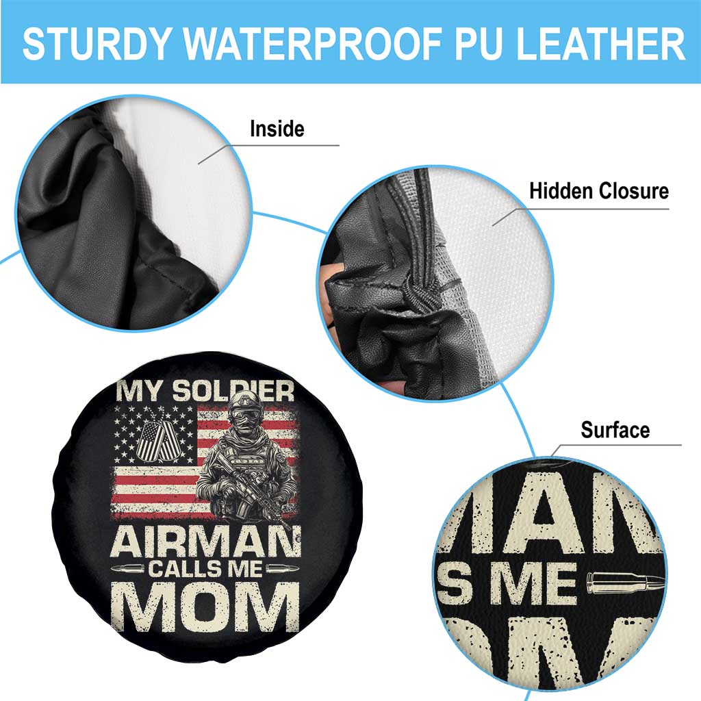 Proud Air Force Mom Spare Tire Cover My Soldier Airman Calls Me Mom US Flag TS10 Print Your Wear