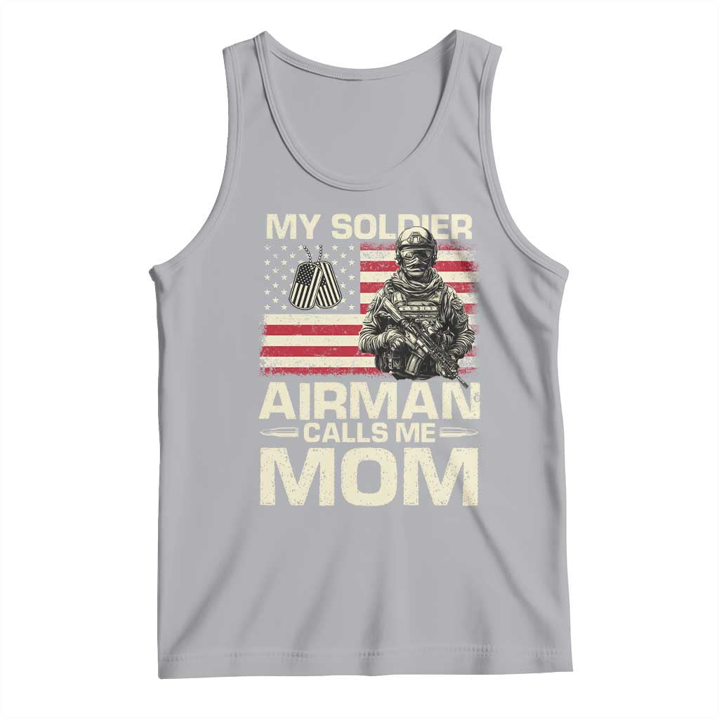 Proud Air Force Mom Tank Top My Soldier Airman Calls Me Mom US Flag TS10 Athletic Heather Print Your Wear