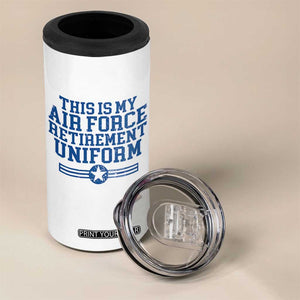 Veteran US Air Force 4 in 1 Can Cooler Tumbler This Is My Retirement Uniform TS10 Print Your Wear