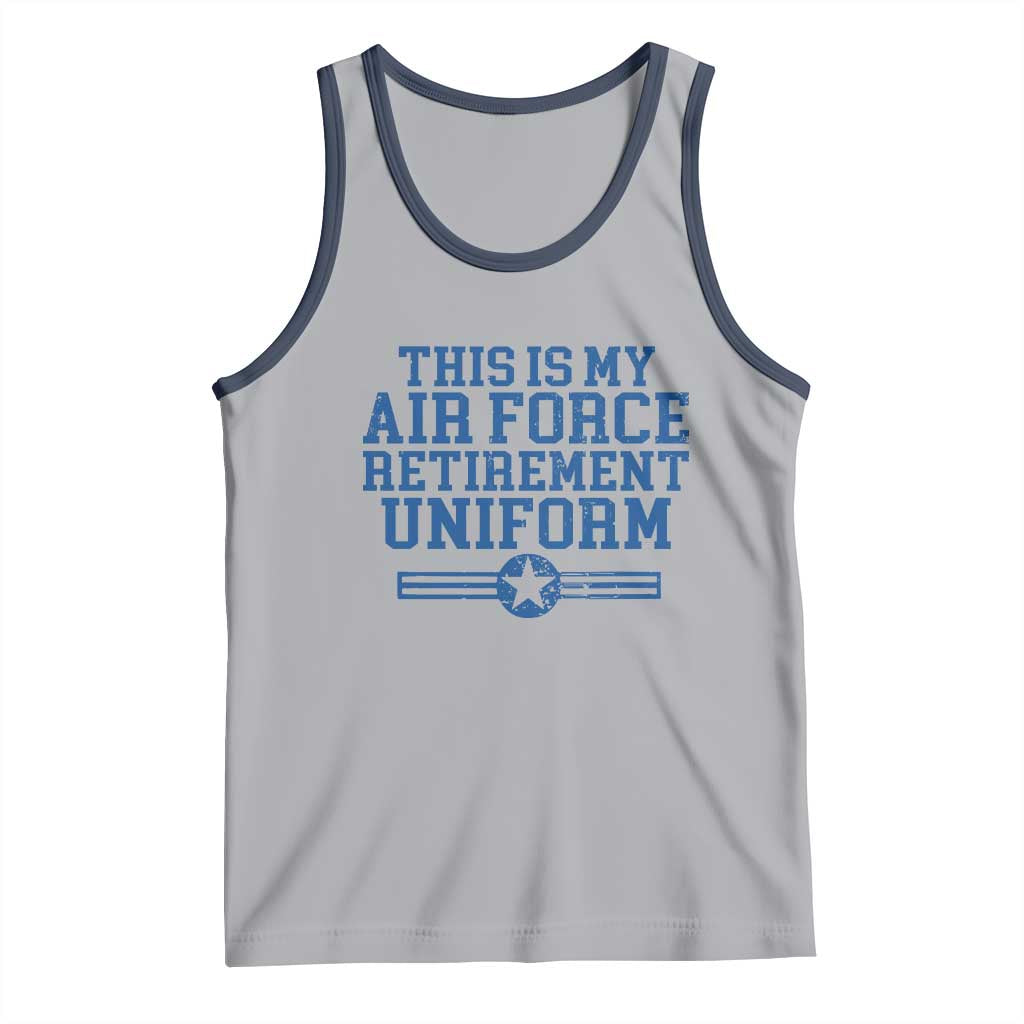 Veteran US Air Force Tank Top This Is My Retirement Uniform TS10 Athletic Heather Navy Print Your Wear