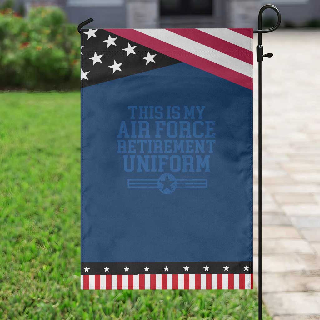 Veteran US Air Force Garden Flag This Is My Retirement Uniform TS10 Classic Blue Black Print Your Wear