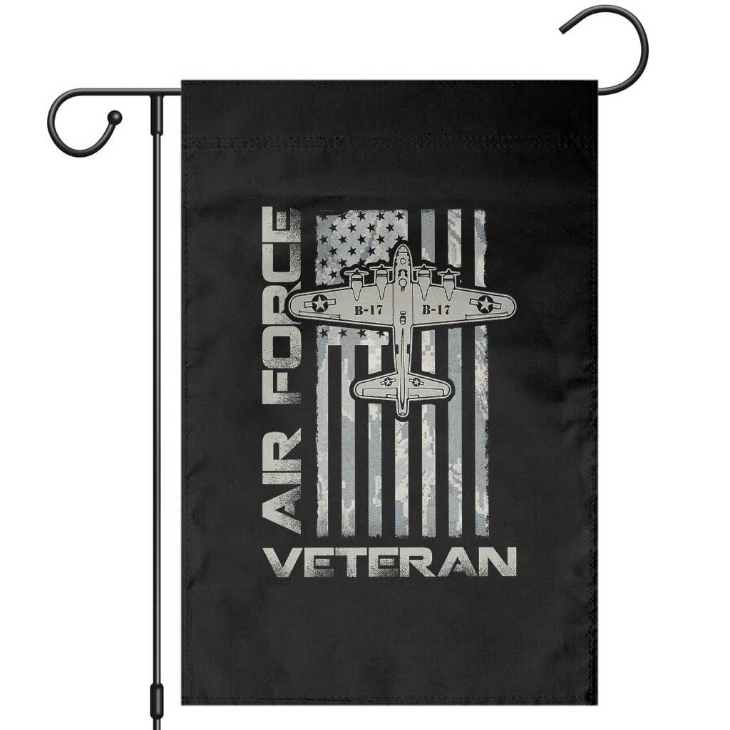 Air Force Veteran Garden Flag Vintage Camo USA Flag Veterans TS10 Black Print Your Wear