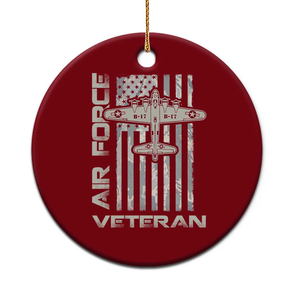 Air Force Veteran Ceramic Ornament Vintage Camo USA Flag Veterans TS10 1pc Red Print Your Wear