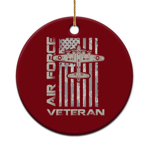 Air Force Veteran Ceramic Ornament Vintage Camo USA Flag Veterans TS10 1pc Red Print Your Wear