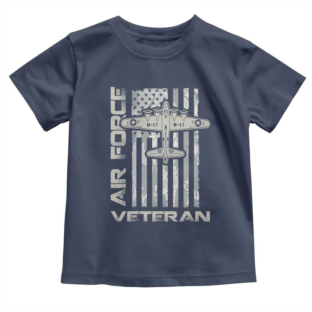 Air Force Veteran Toddler T Shirt Vintage Camo USA Flag Veterans TS10 Navy Print Your Wear
