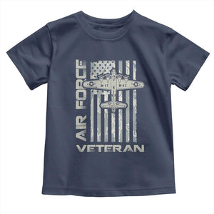 Air Force Veteran Toddler T Shirt Vintage Camo USA Flag Veterans TS10 Navy Print Your Wear