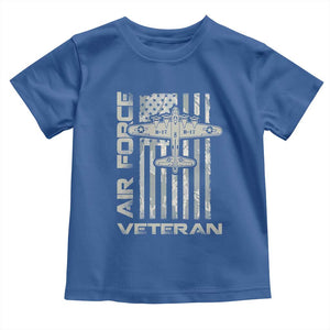 Air Force Veteran Toddler T Shirt Vintage Camo USA Flag Veterans TS10 Royal Blue Print Your Wear