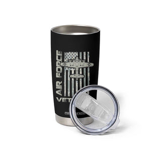 Air Force Veteran Tumbler Cup Vintage Camo USA Flag Veterans TS10 Print Your Wear