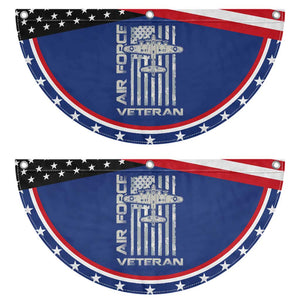 Air Force Veteran Patriotic Fan Flag Vintage Camo USA Flag Veterans