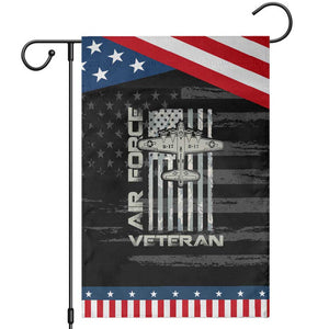 Air Force Veteran Garden Flag Vintage Camo USA Flag Veterans TS10 Distressed Black Blue Print Your Wear