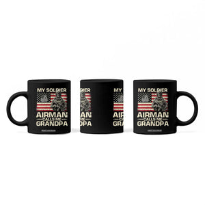 Proud Air Force Grandpa Coffee Mug My Soldier Airman Calls Me Grandpa US Flag TS10 Print Your Wear