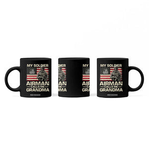 Proud Air Force Grandma Coffee Mug My Soldier Airman Calls Me Grandma US Flag TS10 Print Your Wear