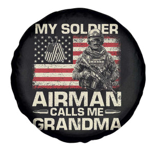 Proud Air Force Grandma Spare Tire Cover My Soldier Airman Calls Me Grandma US Flag TS10 Print Your Wear