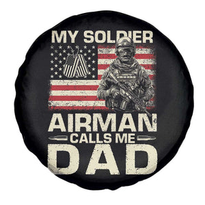 Proud Air Force Dad Spare Tire Cover My Soldier Airman Calls Me Dad US Flag TS10 Print Your Wear
