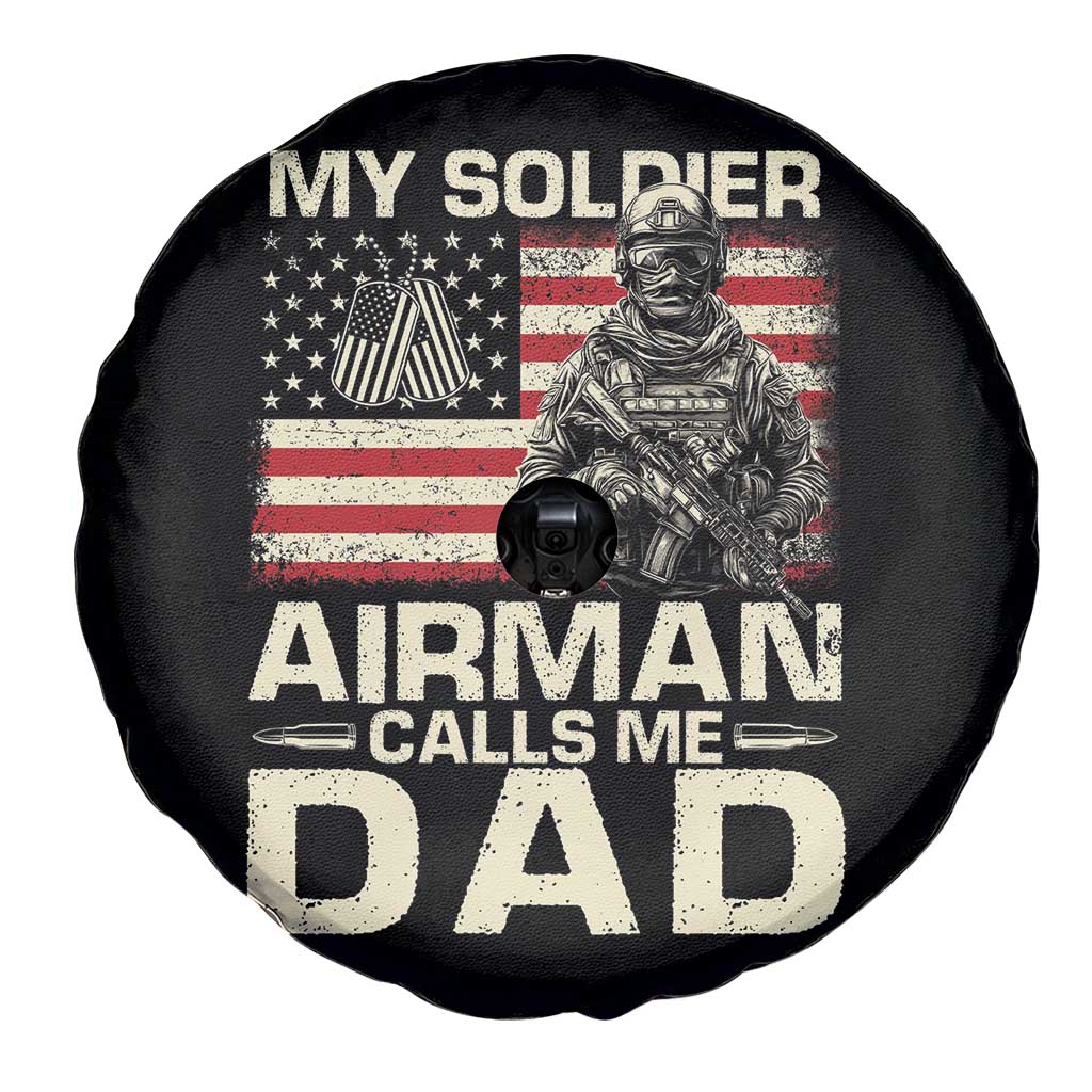 Proud Air Force Dad Spare Tire Cover My Soldier Airman Calls Me Dad US Flag TS10 Print Your Wear
