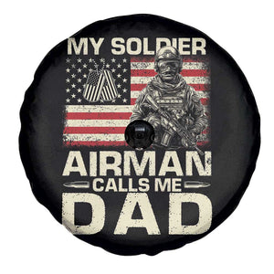 Proud Air Force Dad Spare Tire Cover My Soldier Airman Calls Me Dad US Flag TS10 Print Your Wear