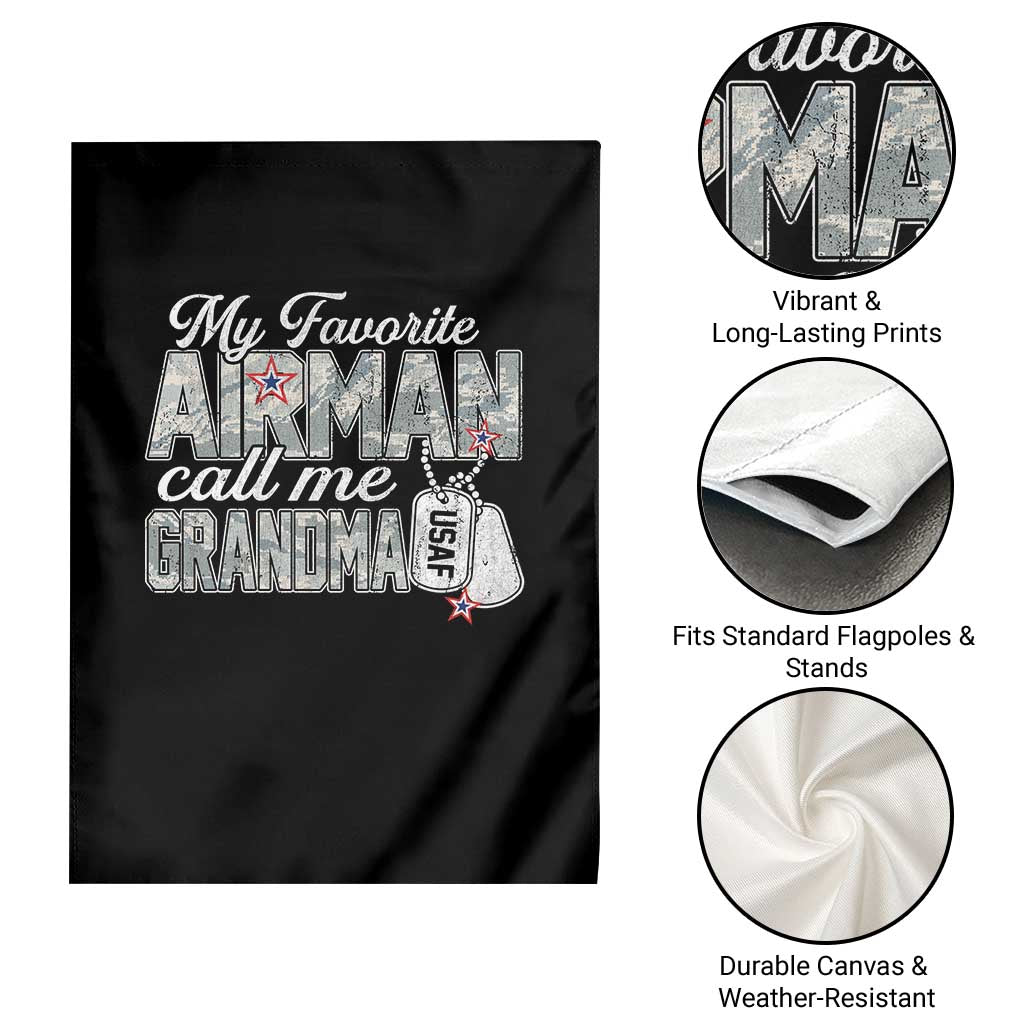 Proud Air Force Family Garden Flag My Favorite Airman Calls Me Grandma TS10 Print Your Wear