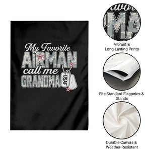 Proud Air Force Family Garden Flag My Favorite Airman Calls Me Grandma TS10 Print Your Wear