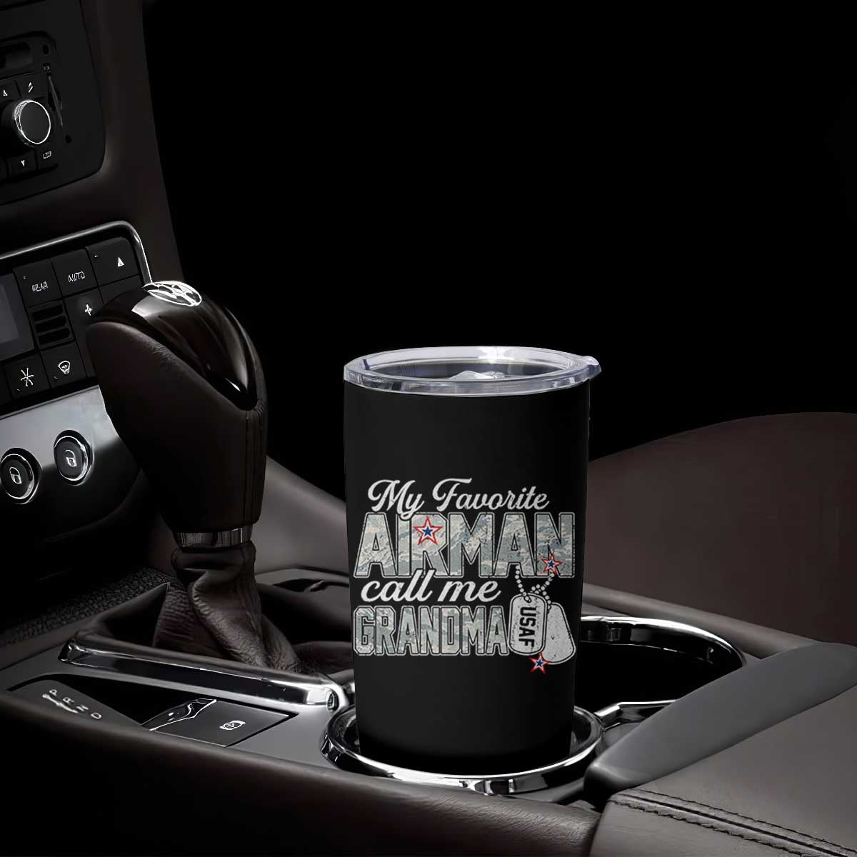Proud Air Force Family Tumbler Cup My Favorite Airman Calls Me Grandma TS10 Print Your Wear