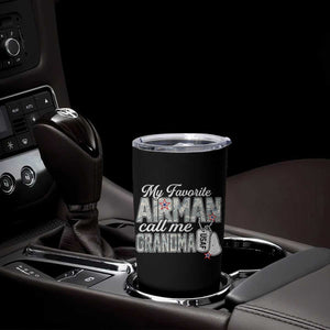 Proud Air Force Family Tumbler Cup My Favorite Airman Calls Me Grandma TS10 Print Your Wear