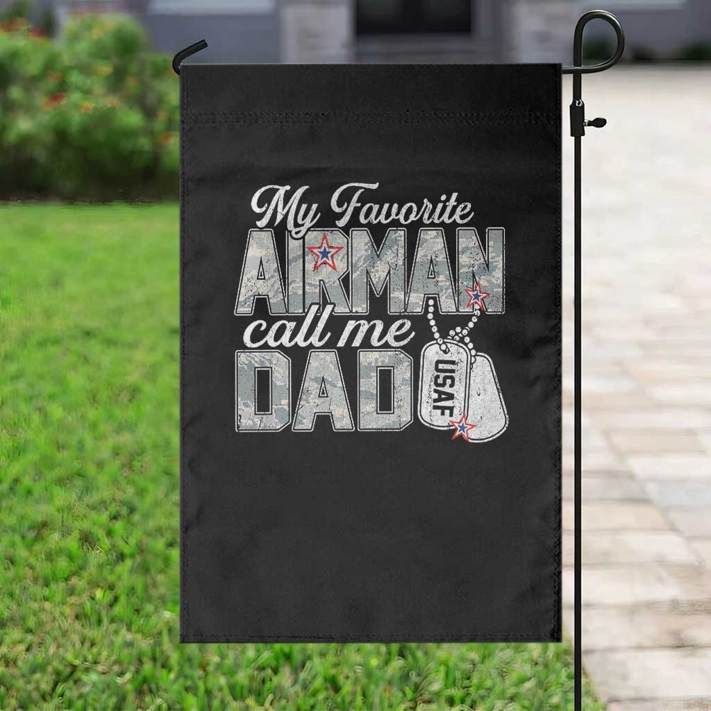 Proud Air Force Family Garden Flag My Favorite Airman Calls Me Dad TS10 Print Your Wear