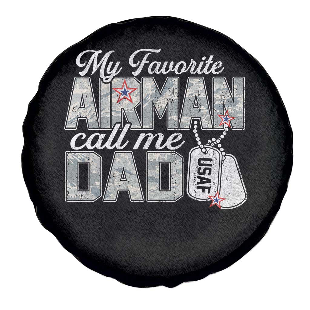 Proud Air Force Family Spare Tire Cover My Favorite Airman Calls Me Dad TS10 Print Your Wear