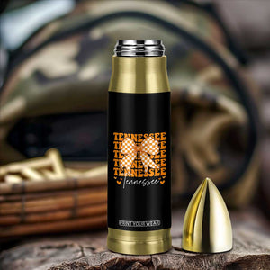 Vintage Tennessee Coquette Bow Bullet Tumbler Retro TN Orange Checkered Print US State TS10 Print Your Wear
