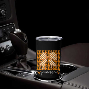 Vintage Tennessee Coquette Bow Tumbler Cup Retro TN Orange Checkered Print US State TS10 Print Your Wear