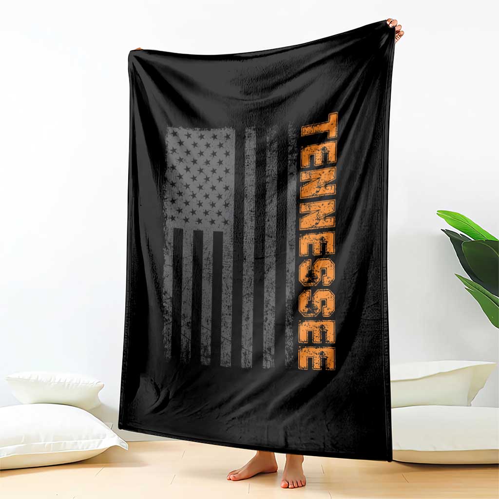 Vintage Tennessee Throw Blanket Retro Orange TN USA Flag Patriotic US State TS10 Print Your Wear