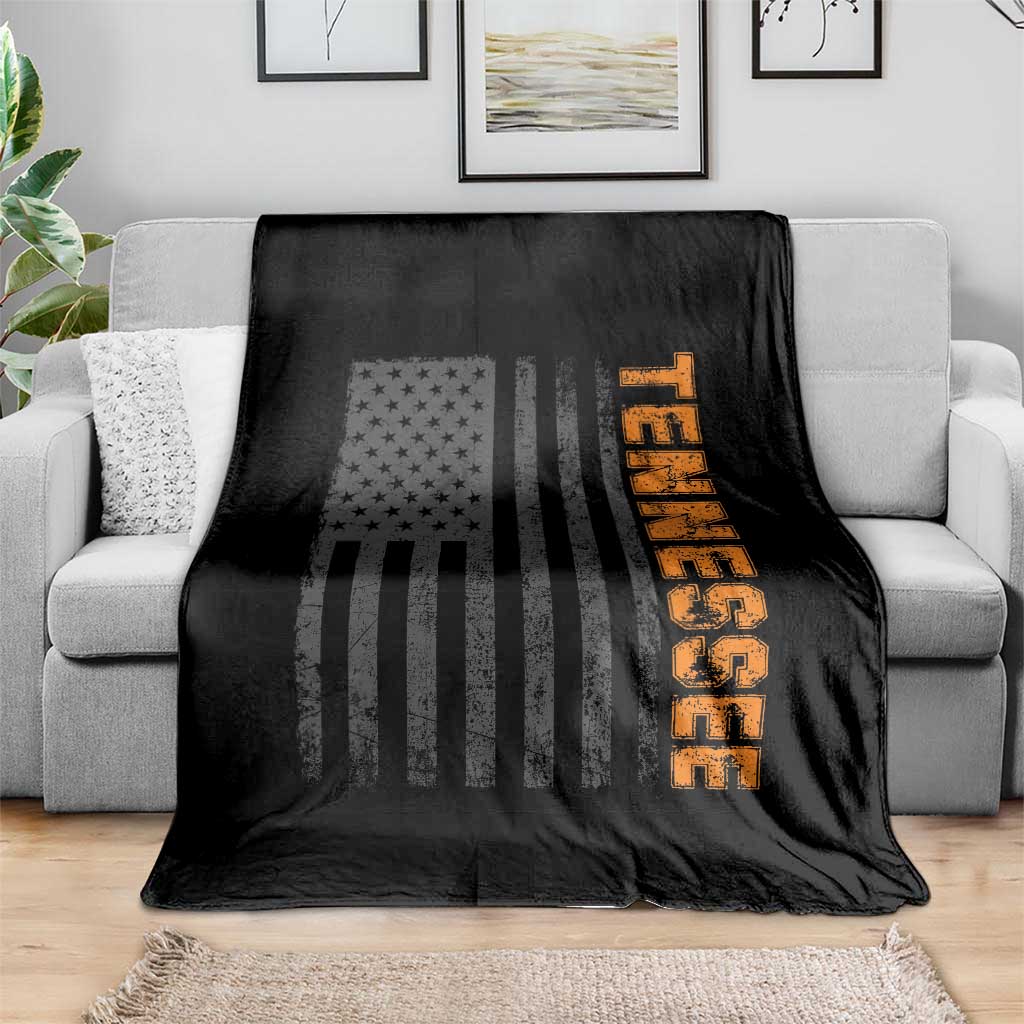 Vintage Tennessee Throw Blanket Retro Orange TN USA Flag Patriotic US State TS10 Print Your Wear