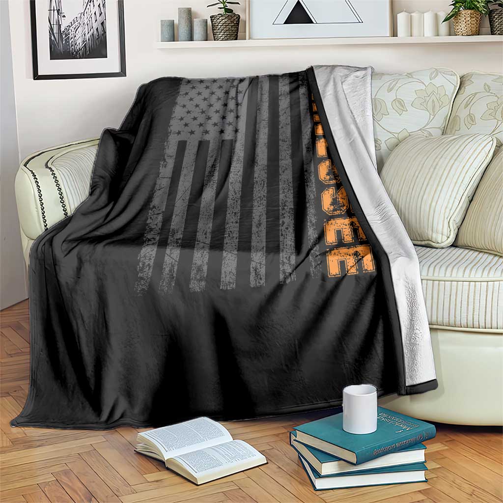 Vintage Tennessee Throw Blanket Retro Orange TN USA Flag Patriotic US State TS10 Print Your Wear