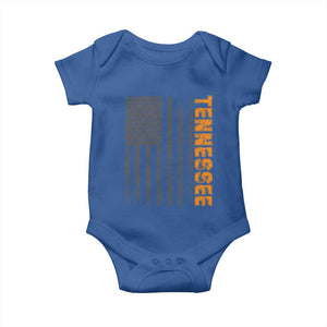 Vintage Tennessee Baby Onesie Retro Orange TN USA Flag Patriotic US State TS10 Royal Blue Print Your Wear