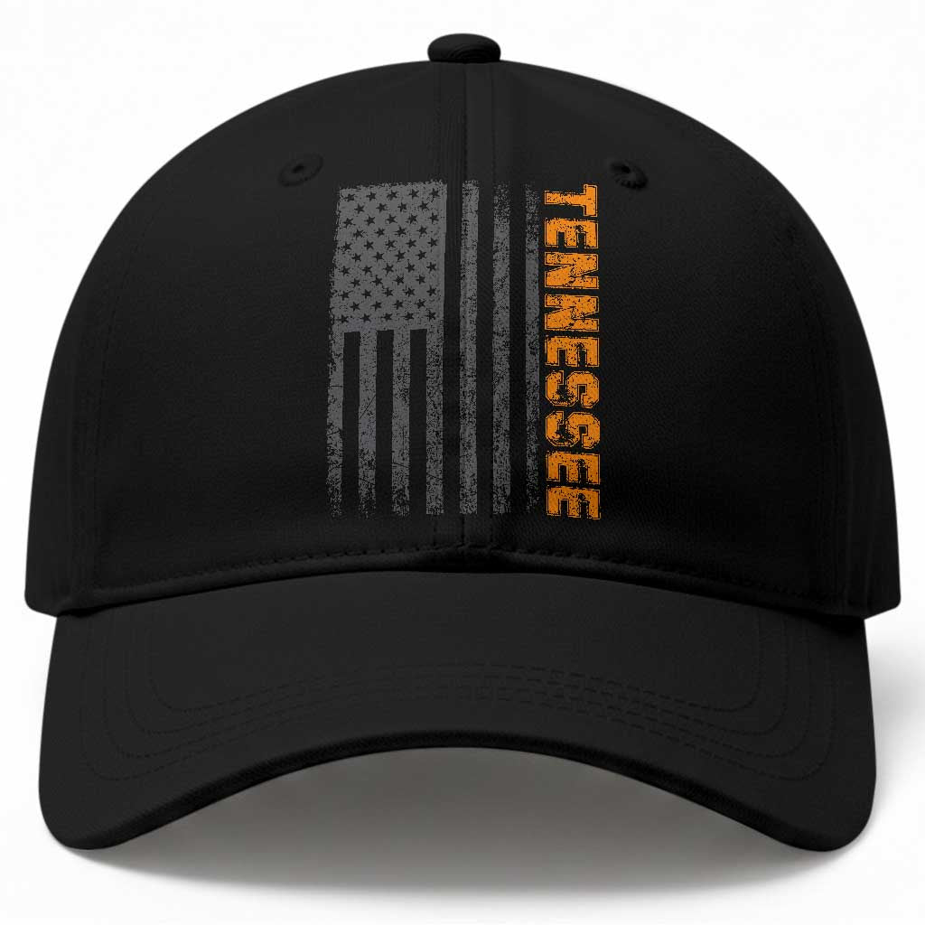 Vintage Tennessee Baseball Cap Retro Orange TN USA Flag Patriotic US State TS10 Print Your Wear