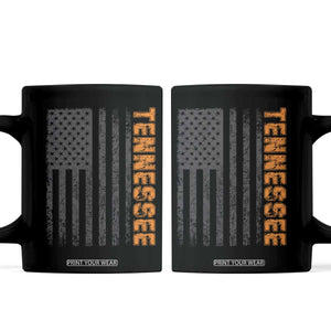 Vintage Tennessee Coffee Mug Retro Orange TN USA Flag Patriotic US State TS10 Black Print Your Wear